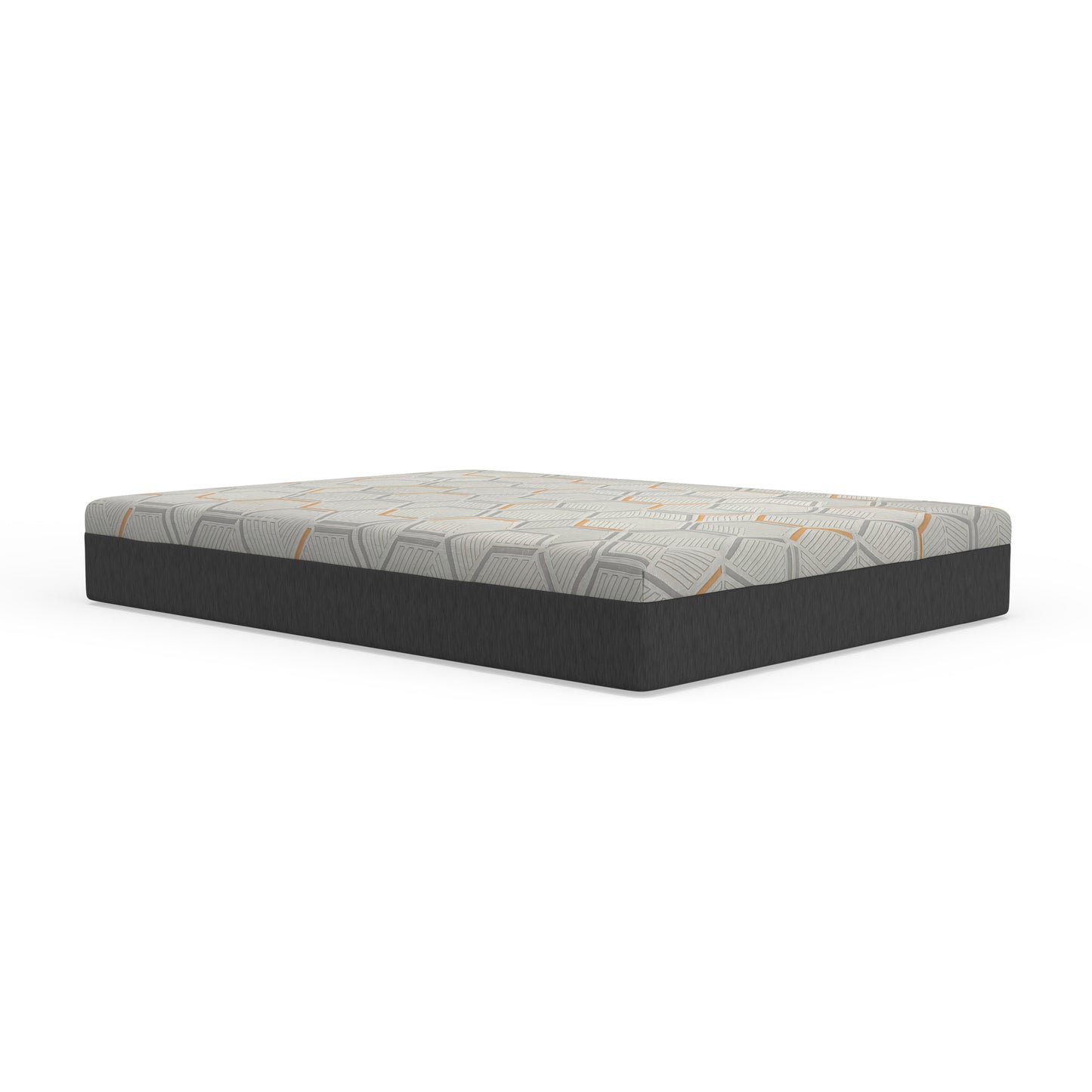 Matelas en mousse à mémoire de forme refroidissante à gel de cuivre de 12 po avec support de bord et base à grille d'air Twin Long