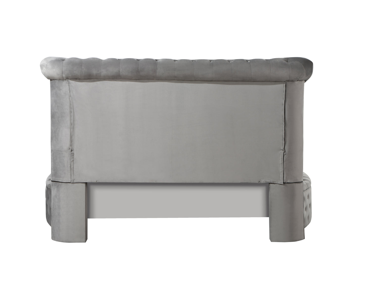 Lit queen-size ACME Gaiva avec rangement, velours gris BD00967Q