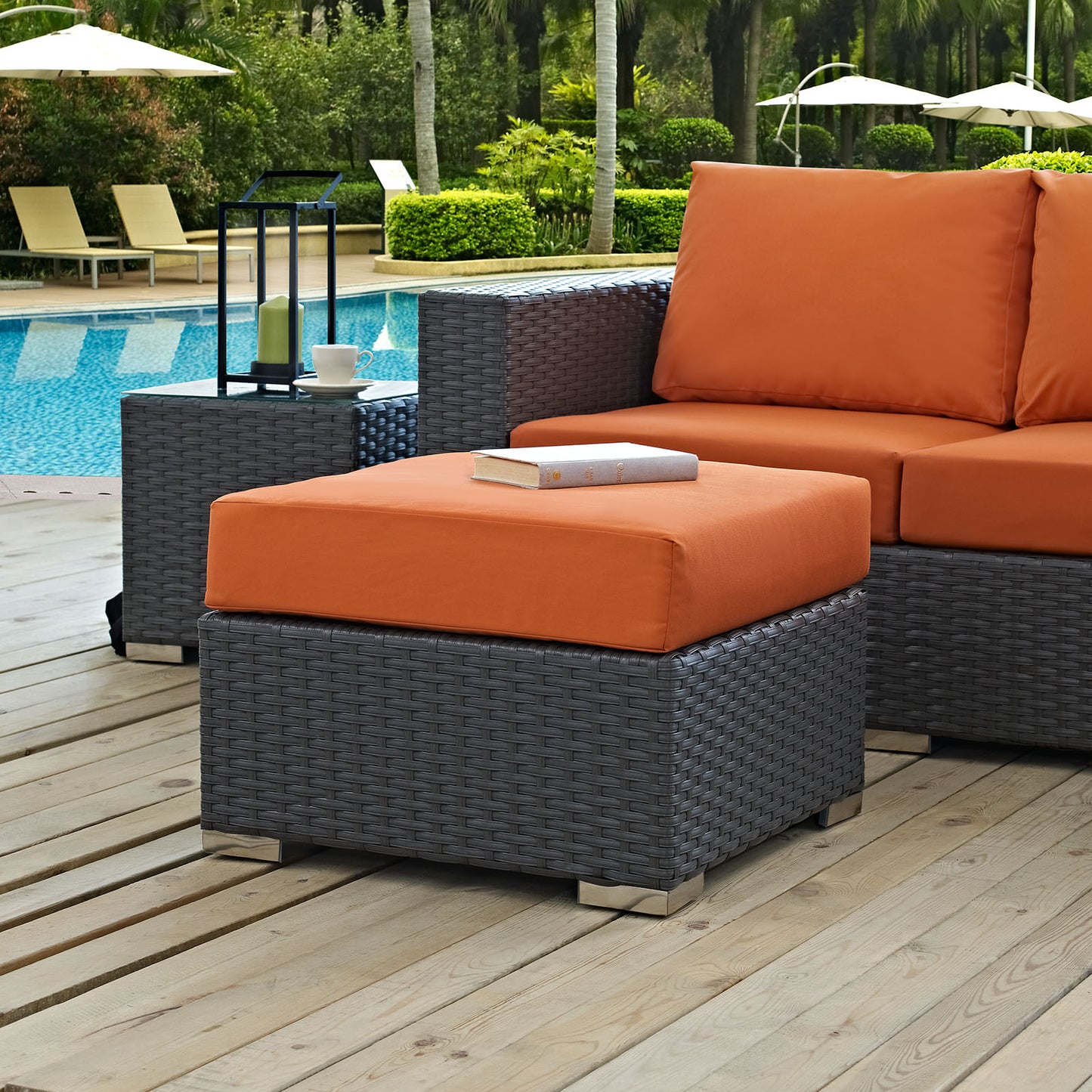 Pouf d'extérieur Sunbrella® Sojourn pour patio