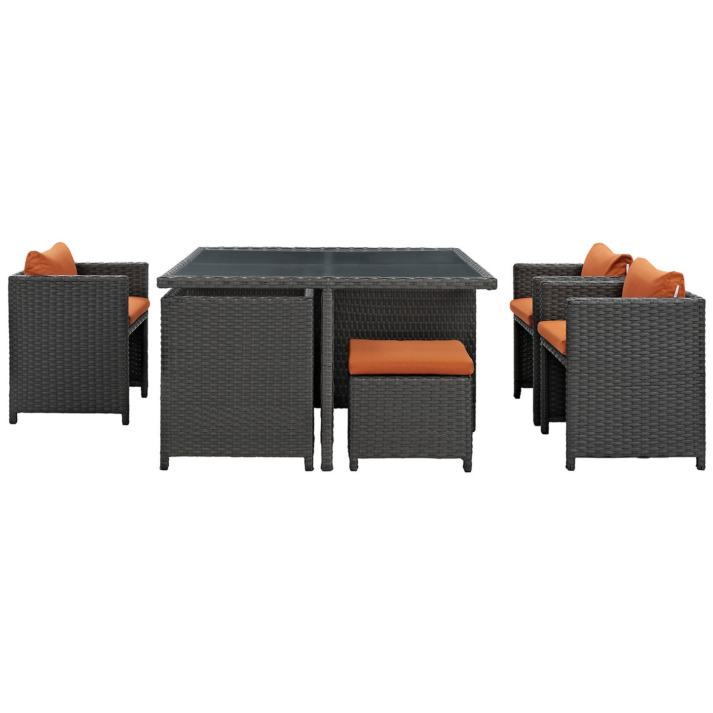 Juego de comedor Sunbrella® para exteriores de 9 piezas Sojourn de Modway