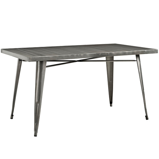 Mesa de comedor rectangular de metal Alacrity de Modway