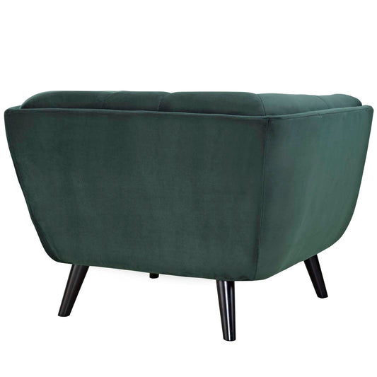 Fauteuil en velours Bestow Performance