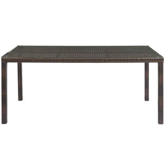 Mesa de comedor de ratán y mimbre para exteriores de 70" Conduit de Modway