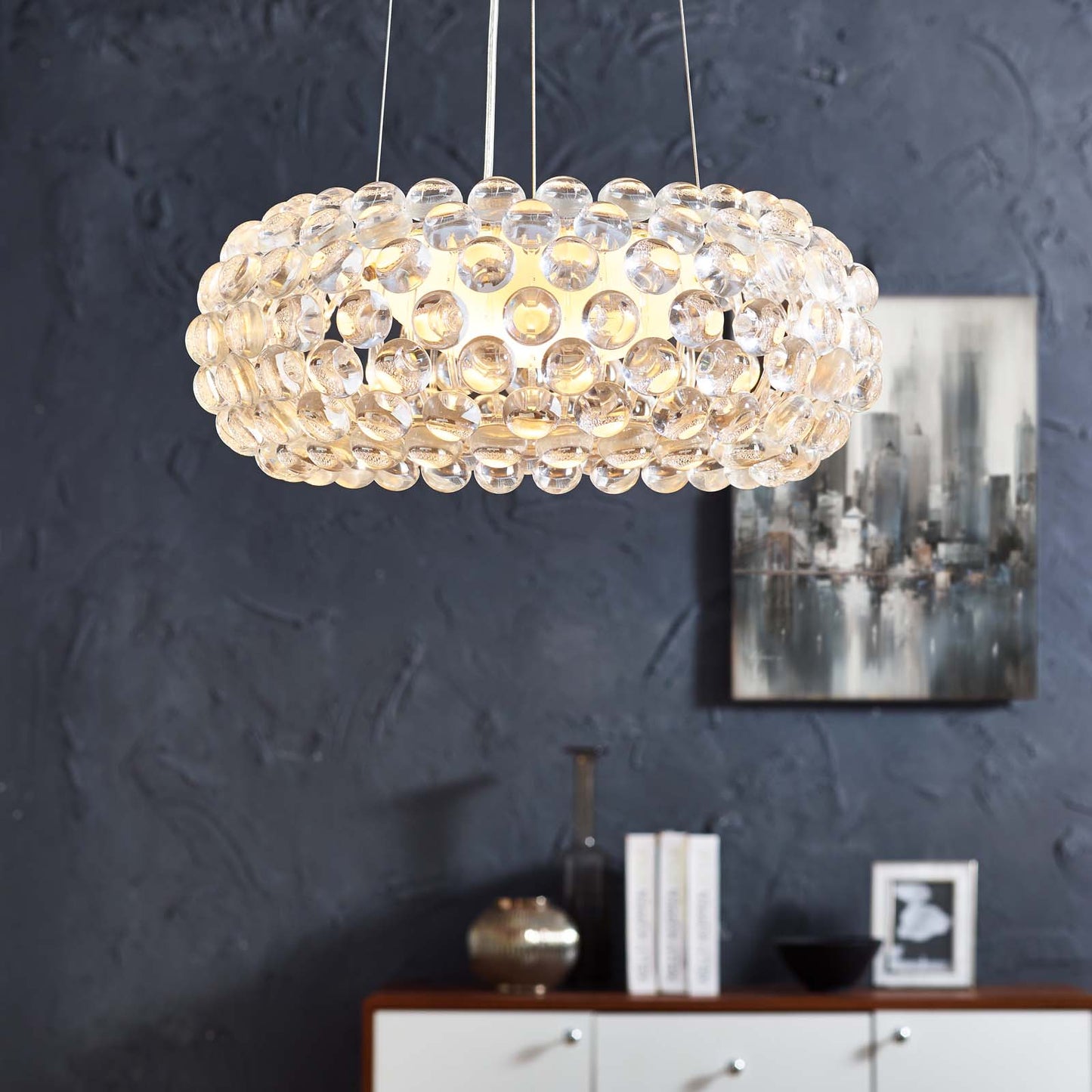 Lustre suspendu Halo 20 pouces