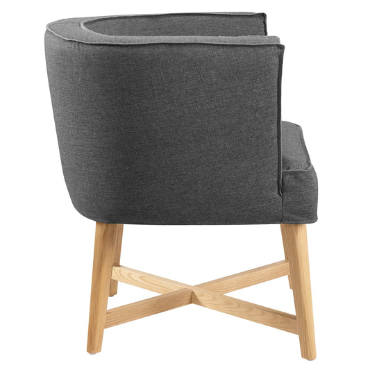 Fauteuil d'appoint en tissu rembourré Anders