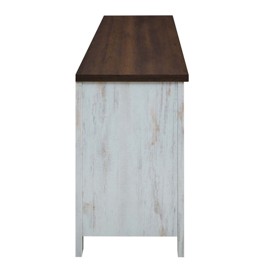 Mueble de TV con puerta corrediza rústica Bennington de 71" de Modway