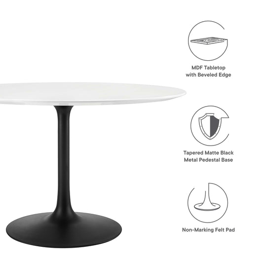 Mesa de comedor redonda Lippa de 48" de Modway