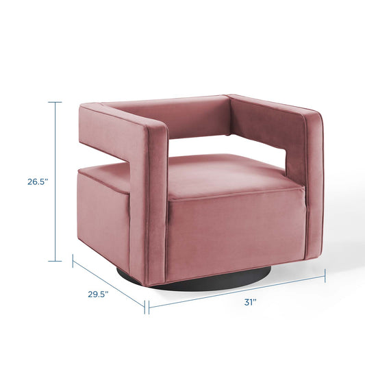 Fauteuil pivotant Booth Performance Velvet Performance Velvet