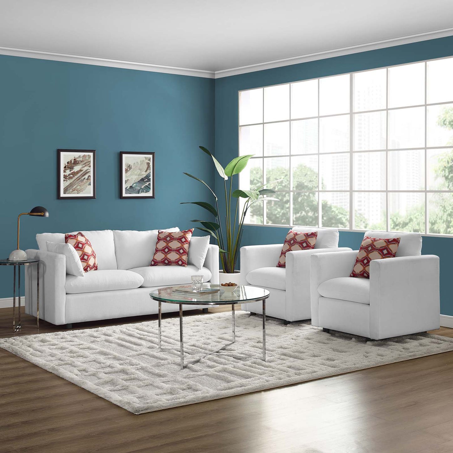 Juego de 3 piezas de tela tapizada Activate de Modway