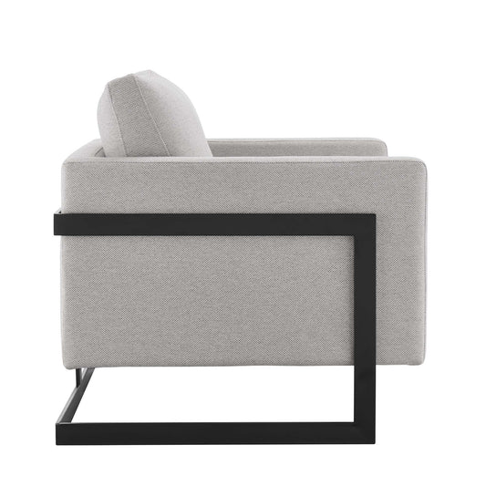 Fauteuil d'appoint en tissu rembourré Posse