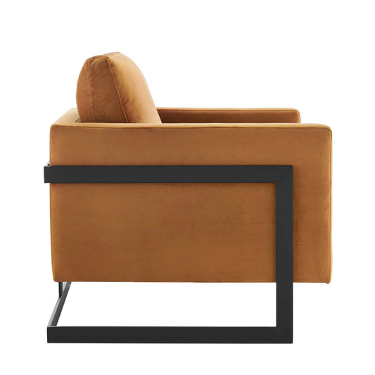 Fauteuil d'appoint en velours Posse Performance