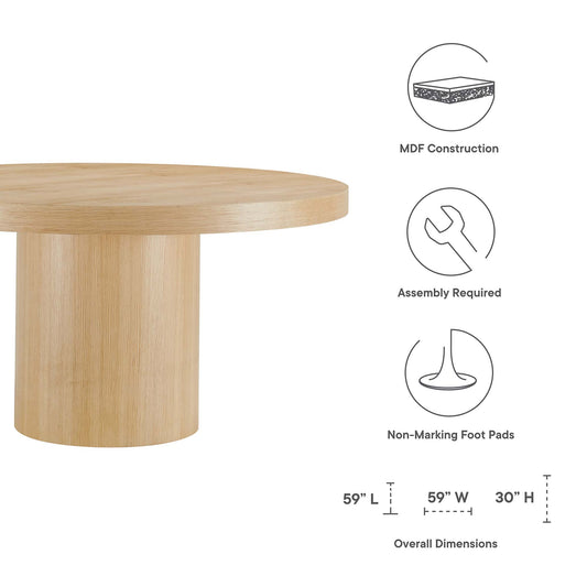 Mesa de comedor redonda Gratify de 60" de Modway