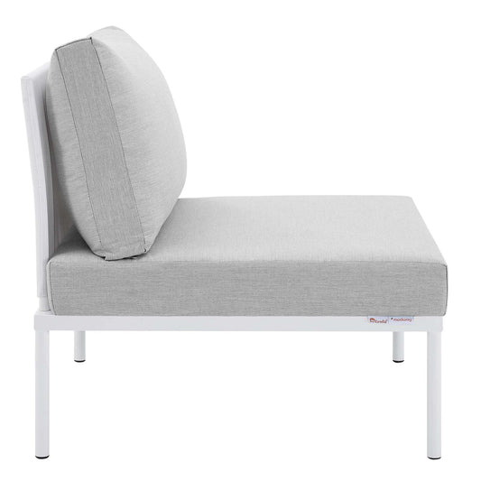 Chaise d'extérieur Harmony Sunbrella® en aluminium sans accoudoirs