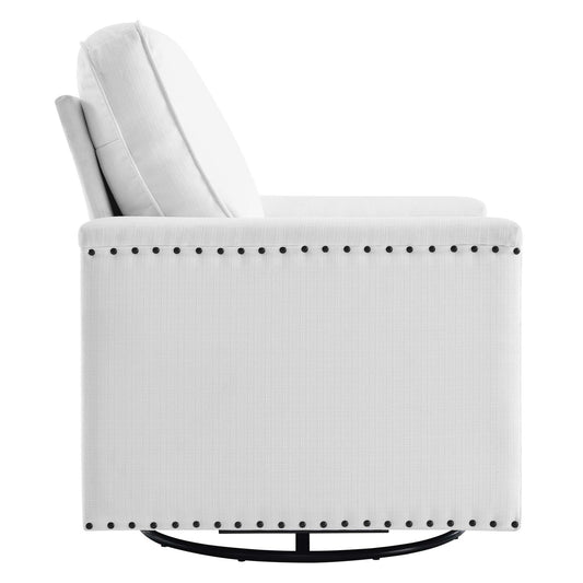 Chaise pivotante en tissu rembourré Ashton