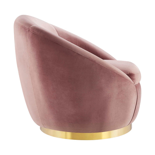 Chaise pivotante en velours Buttercup Performance