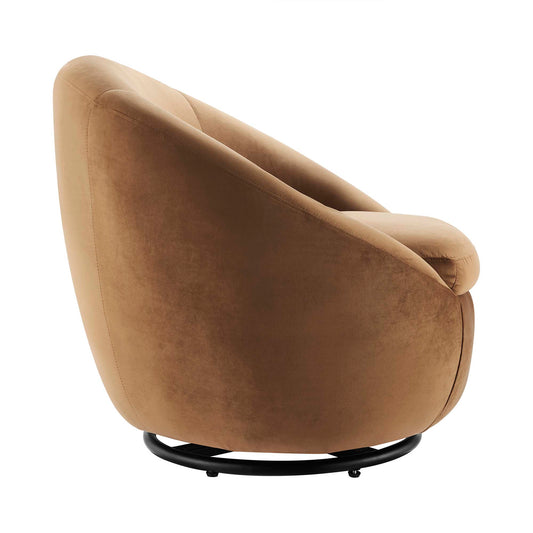 Chaise pivotante en velours Buttercup Performance