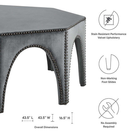 Otomana de terciopelo Victory Performance de Modway