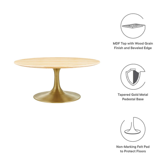 Lippa 36" Round Wood Grain Coffee Table