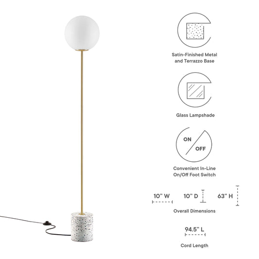 Lámpara de pie Logic Terrazzo de Modway