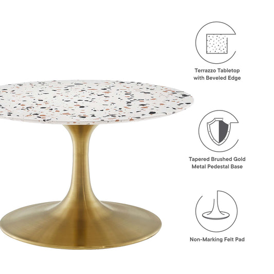 Lippa 28" Round Terrazzo Coffee Table