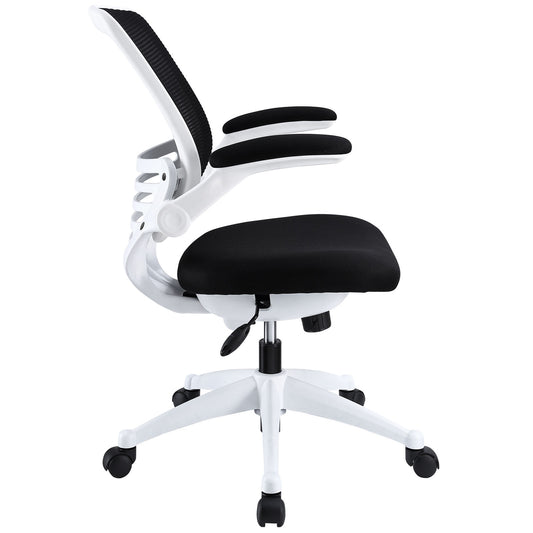 Silla de oficina con base blanca Edge de Modway