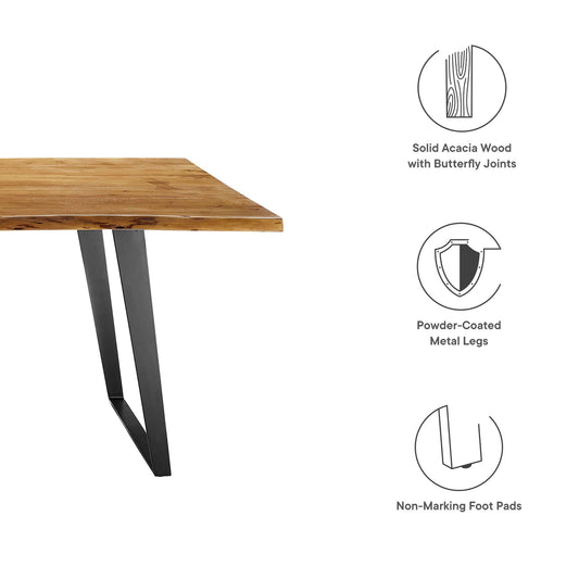 Table à manger Viggo 96" en bois d'acacia Live Edge