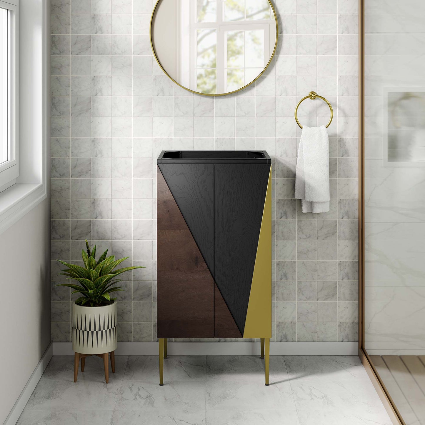 Mueble de baño Alchemist de 18" (lavabo no incluido) de Modway