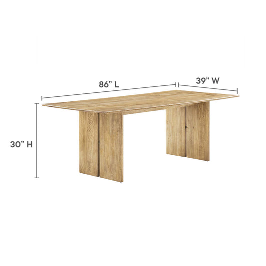 Mesa de comedor de madera Amistad de 86" de Modway