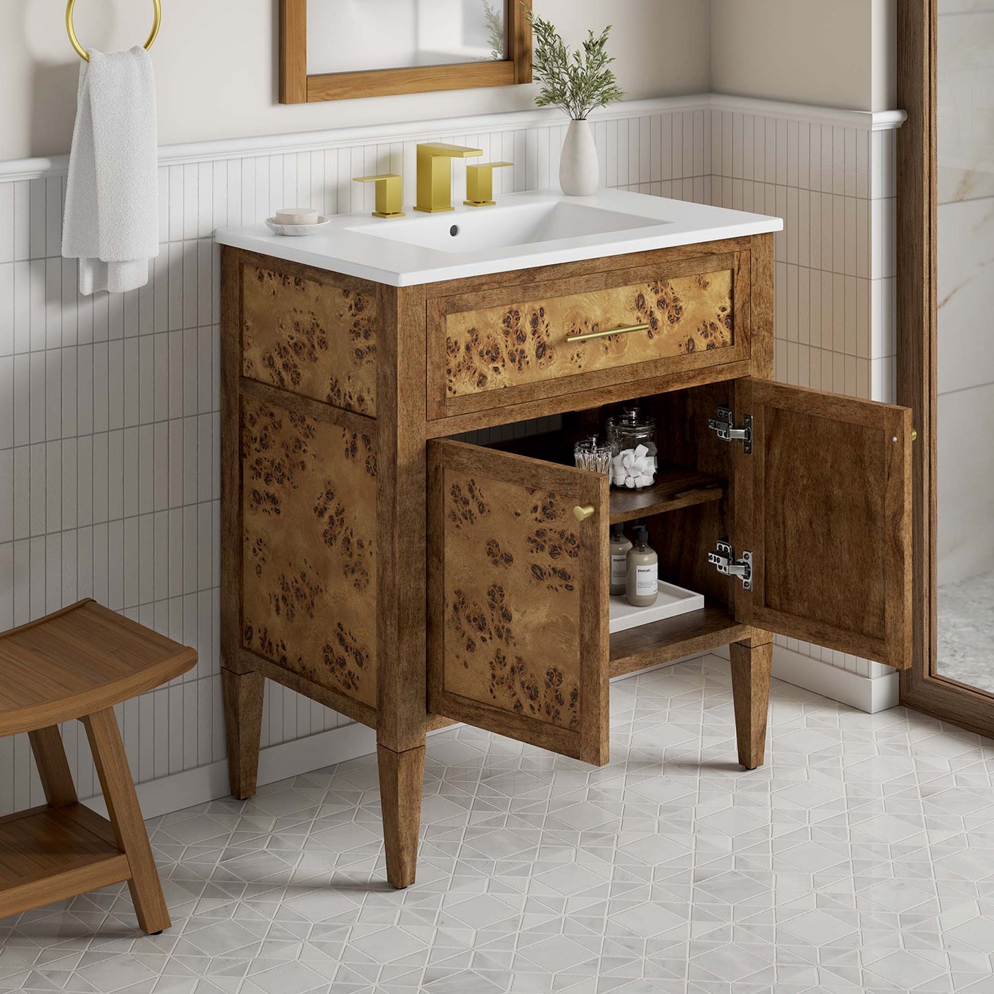 Meuble-lavabo en bois Elysian de 30 po