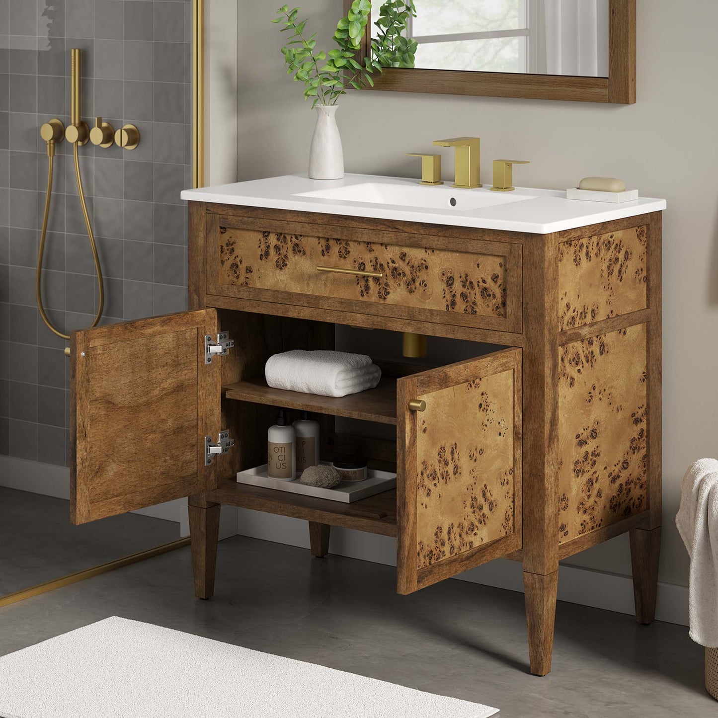 Meuble-lavabo en bois Elysian de 36 po