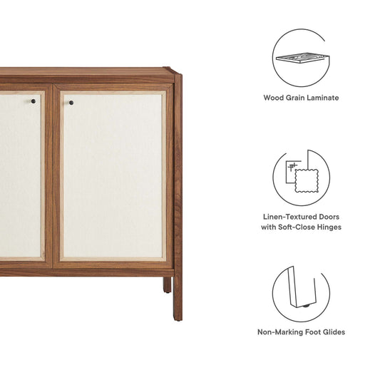 Gabinete de almacenamiento Capri de 33" con veta de madera de Modway