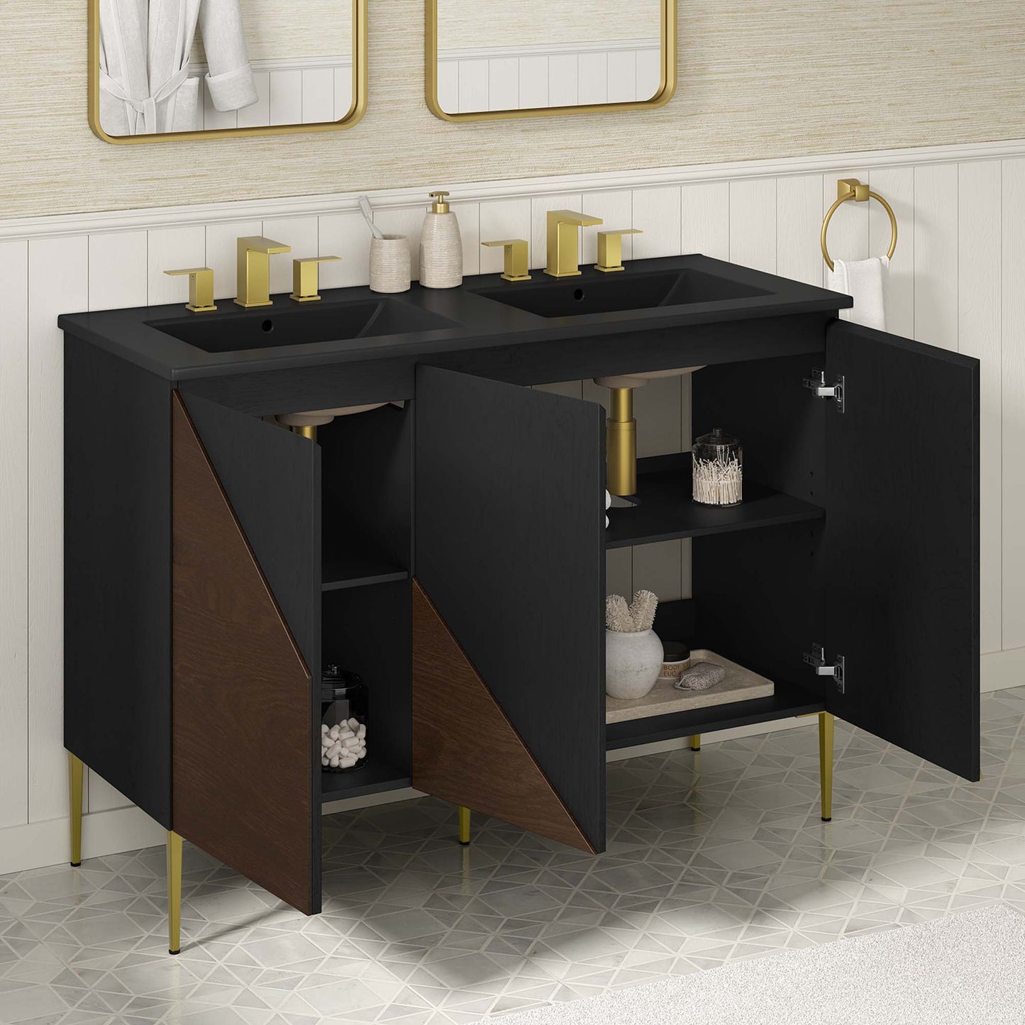 Mueble de baño Alchemist de 48" con dos lavabos de Modway