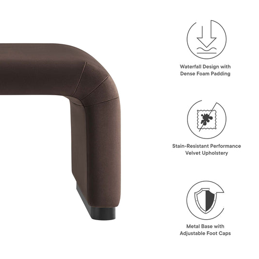 Pouf cascade en velours Koda Performance