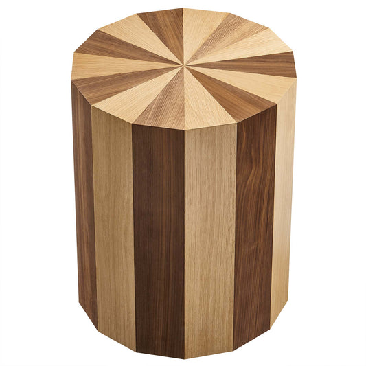 Table d'appoint en placage de bois bicolore Twirl