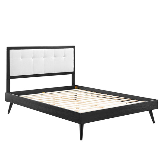 Cama de plataforma completa de madera de sauce con patas acampanadas de Modway