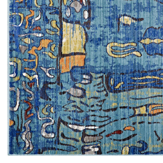 Tapis Yaretzi vieilli style aztèque du sud-ouest 5x8