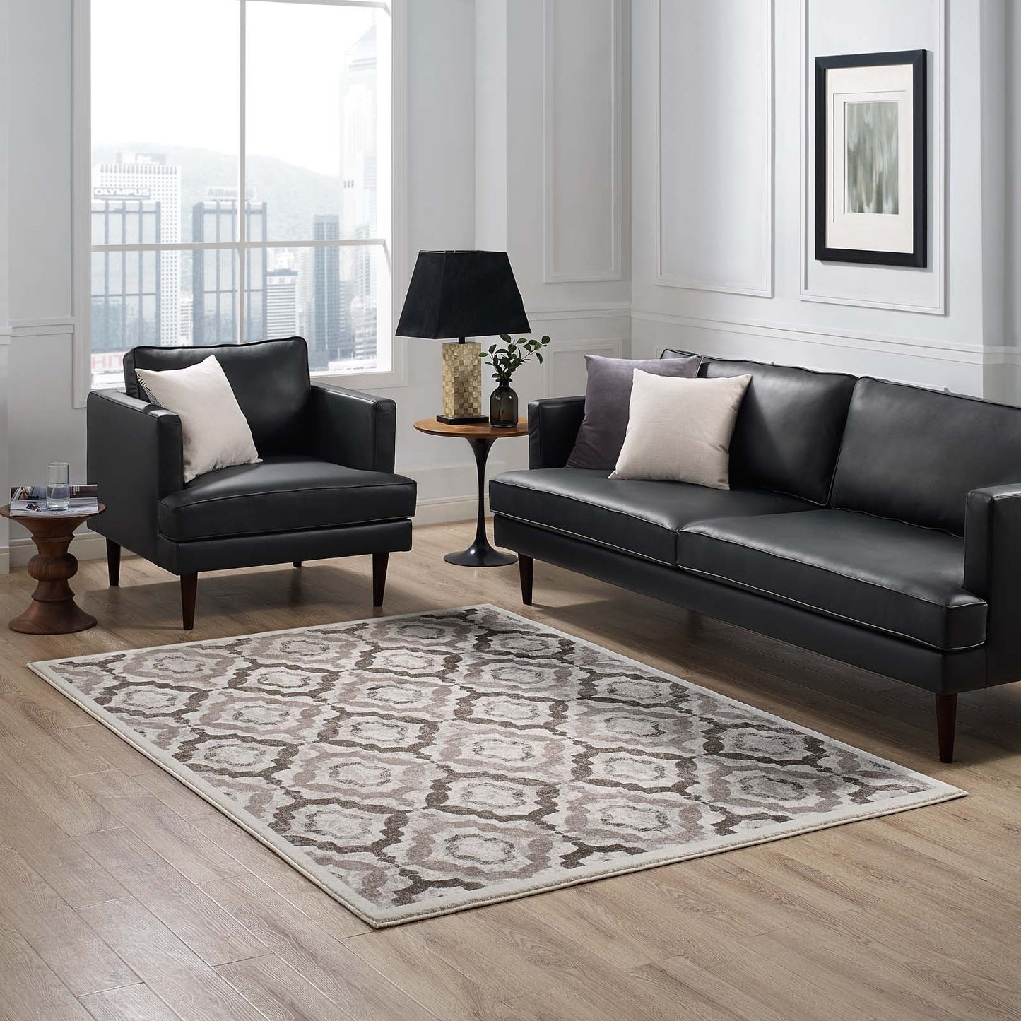 Kalinda Rustic Vintage Moroccan Trellis 5x8 Area Rug