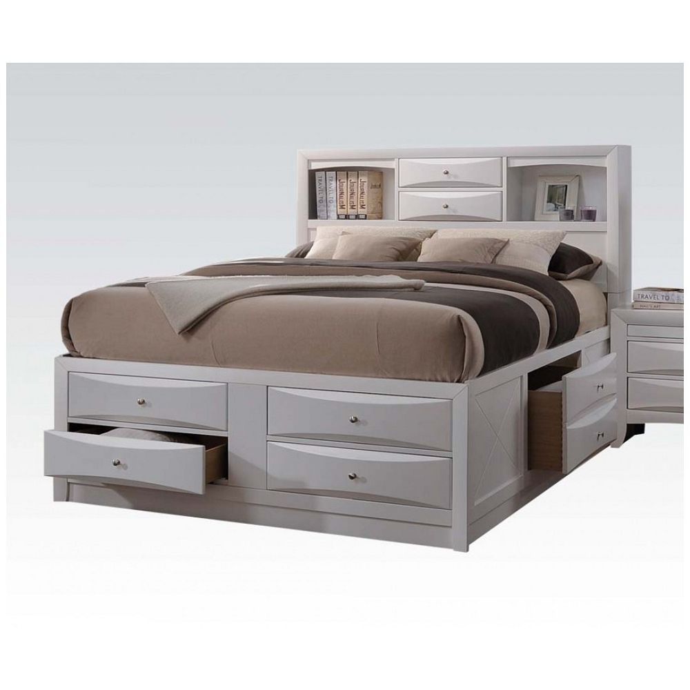 Lit Queen Size ACME Ireland en blanc 21700Q