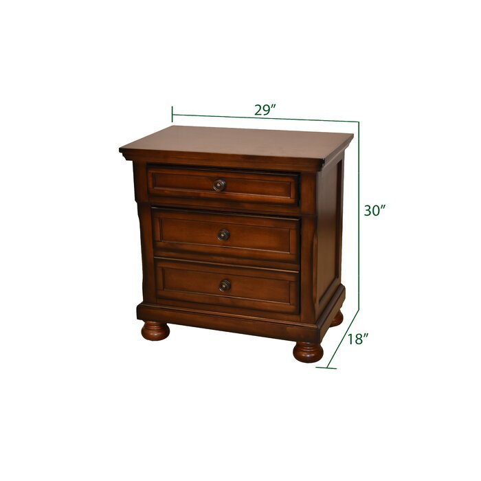 Juego de dormitorio Baltimore Queen de 4 piezas fabricado con madera en nogal oscuro