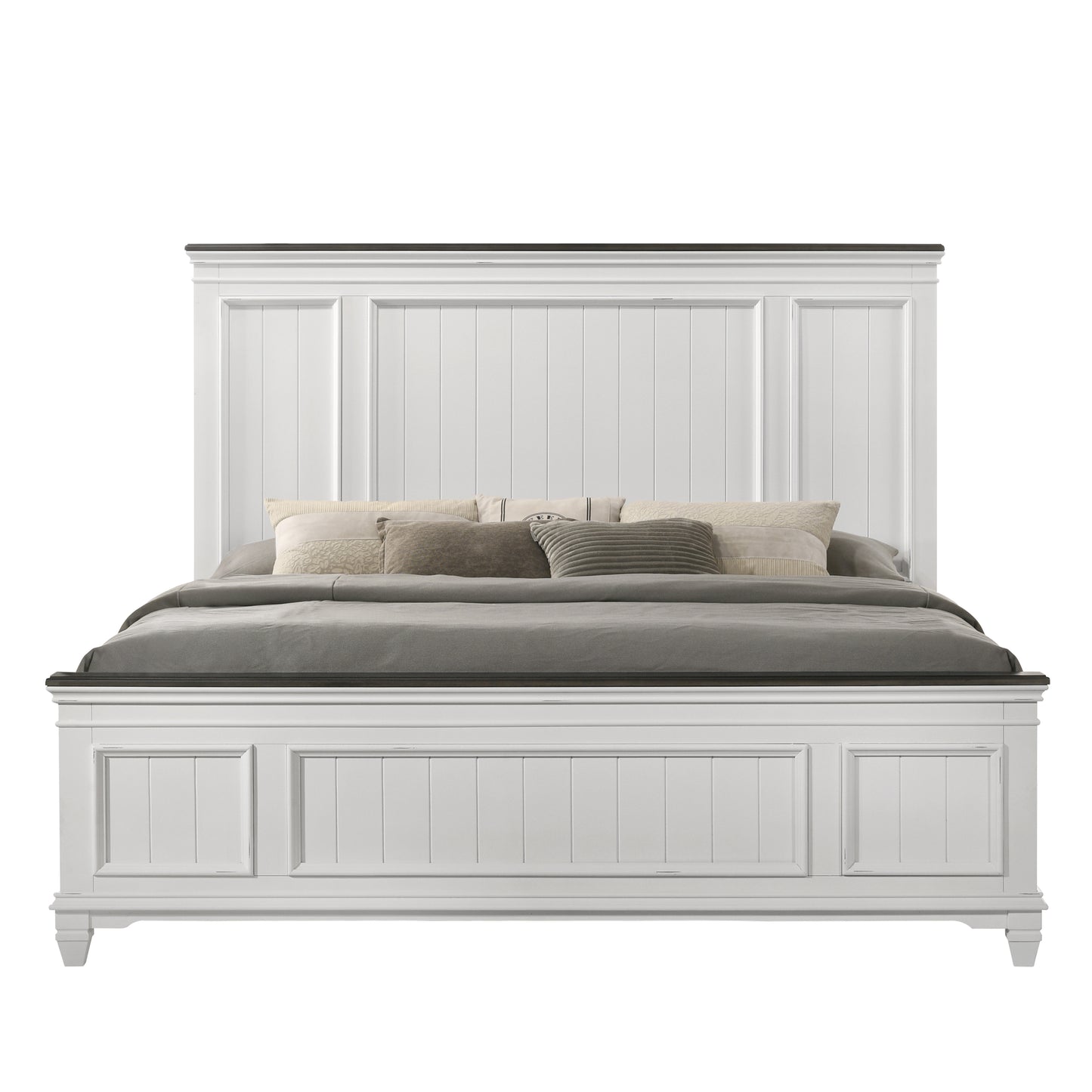 Clelane Wood Bedroom Set with Shiplap Panel King Bed, Dresser, Mirror, and Nightstand