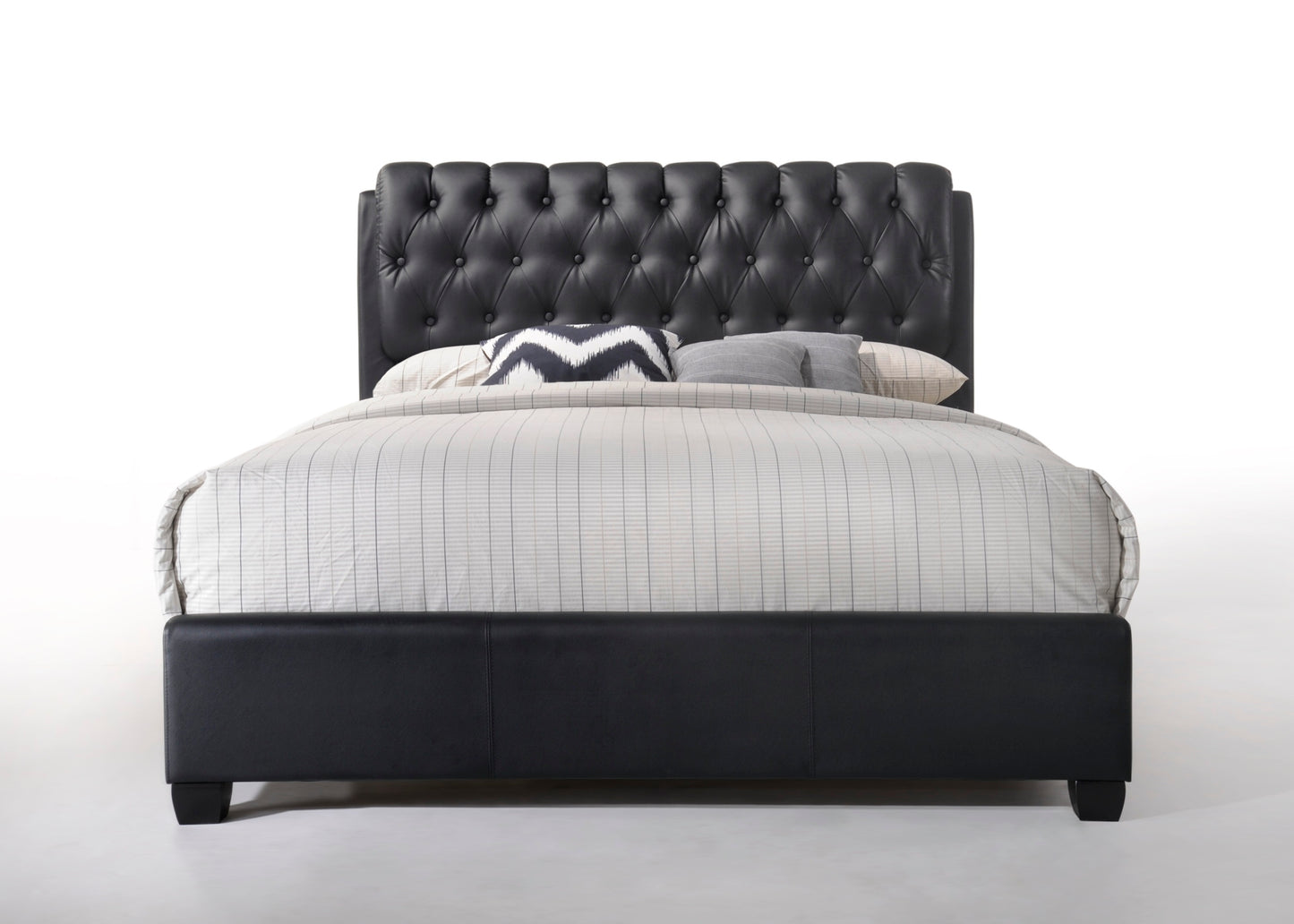 ACME Ireland II Queen Bed in Black PU 14350Q