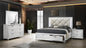 Modern Style King 4PC  Bedroom Set with LED Accents & V-Shaped handles