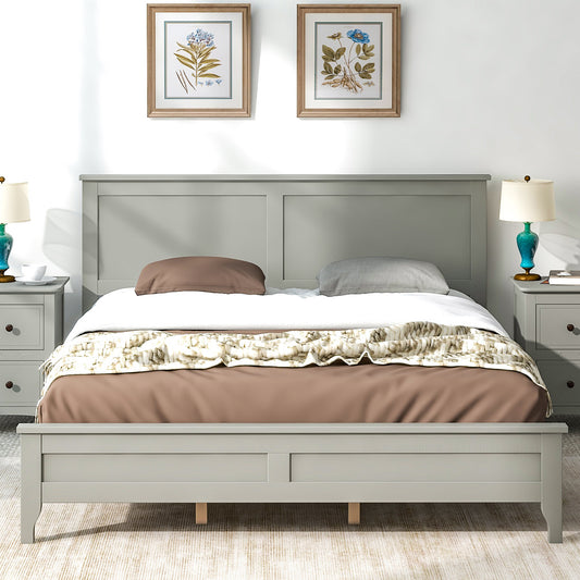 Modern Gray Solid Wood Queen Platform Bed(old sku:WF283525AAE)