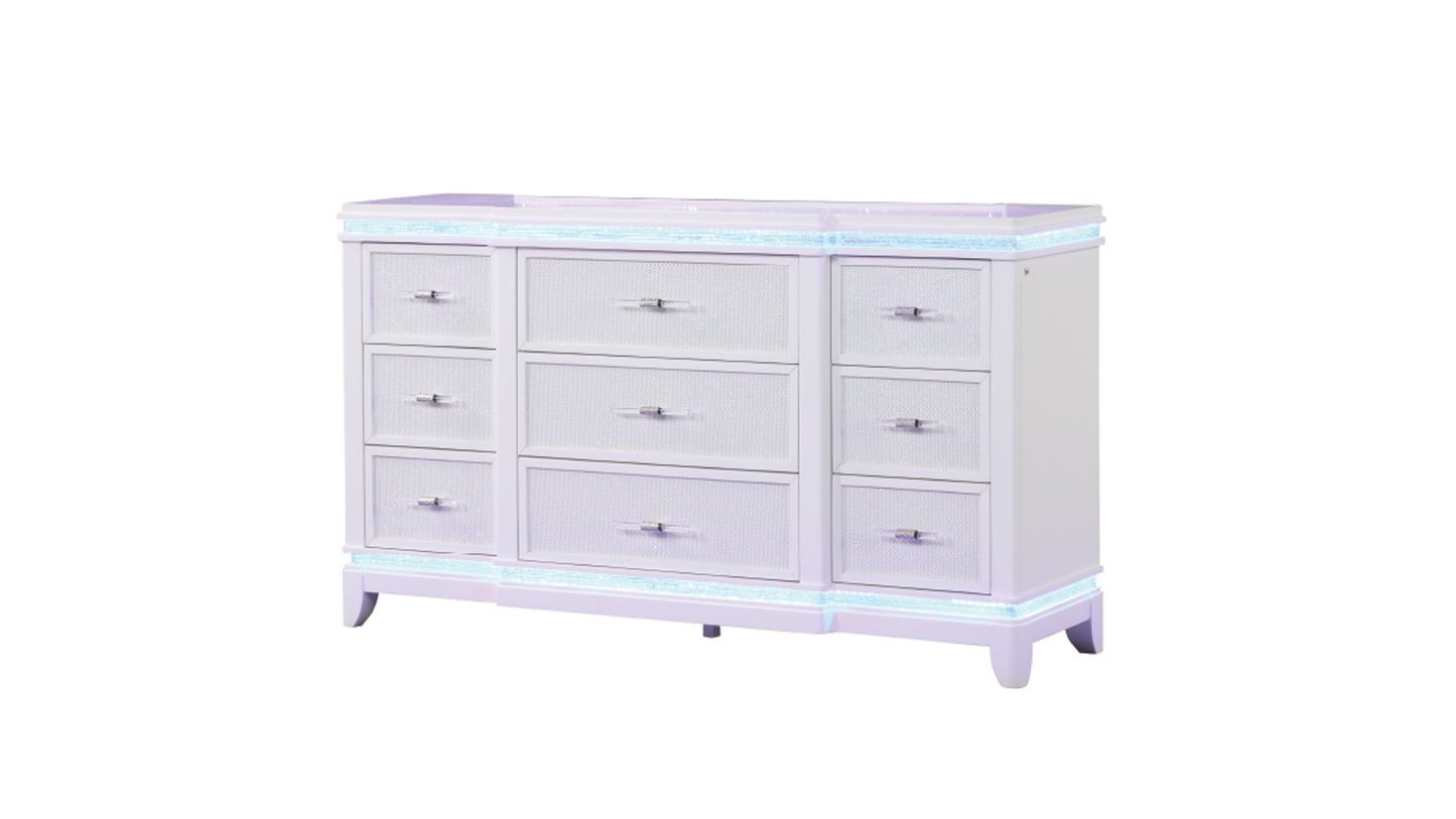 Queen 4 Pc Bedroom set in Milky White