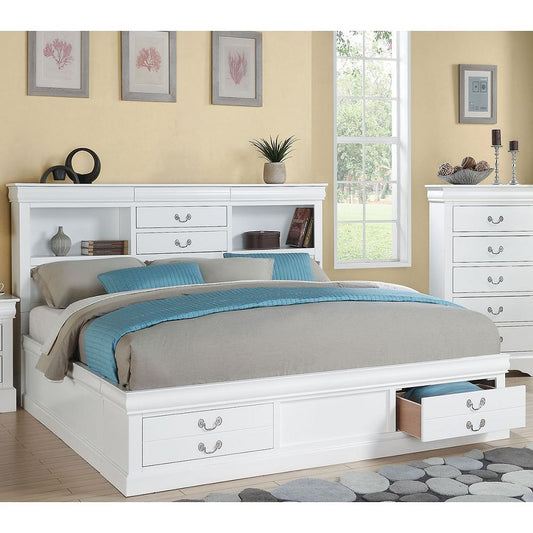 ACME Louis Philippe III Queen Bed in White 24490Q