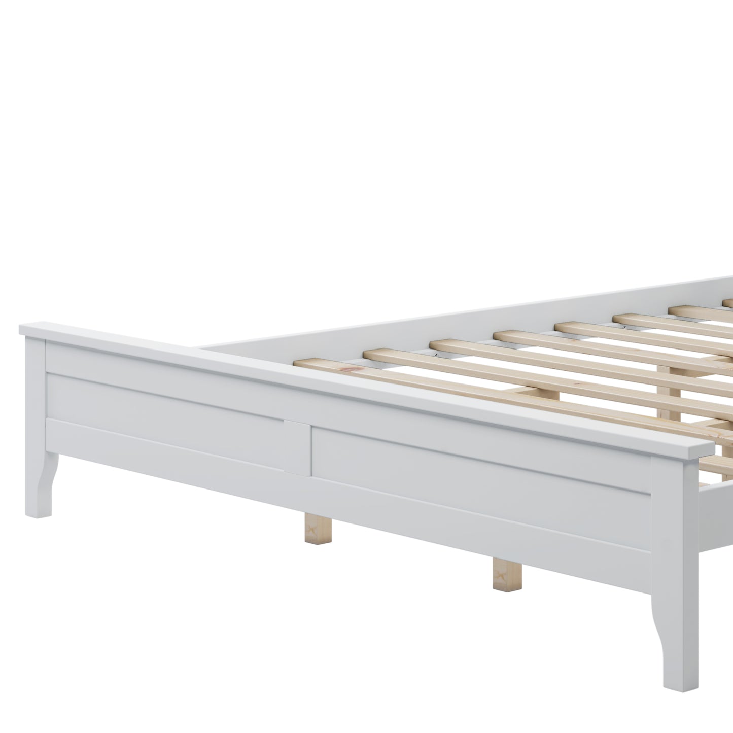 Modern White Solid Wood Queen Platform Bed (old sku:WF283525AAK)