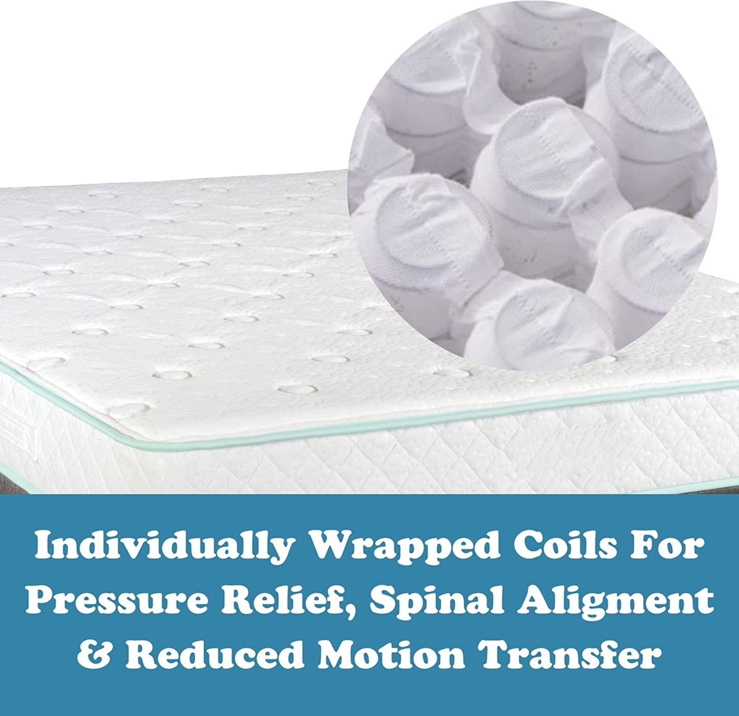 FULL SIZE- 9-inch Excellence - Medium Tight-Top Hybrid Aloe Vera Foam Encased Pocket Coil Mattress