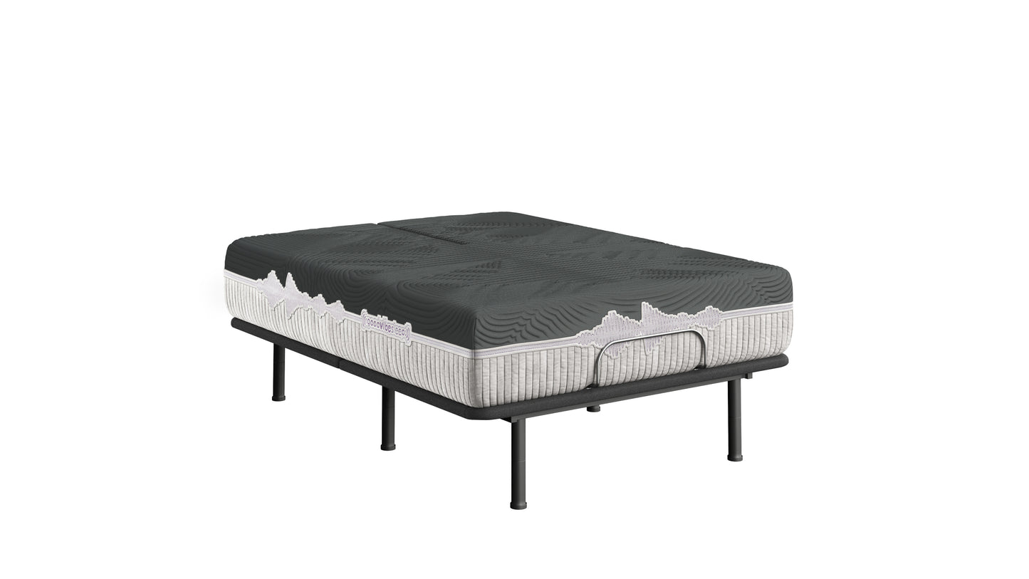 GoodVibeSleep 11.5 inch Calm Hybrid Foam and Coil Flex Head Mattress, Queen Size