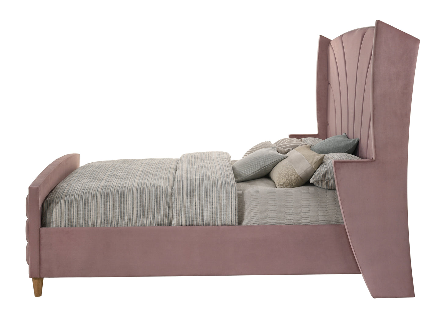 ACME Salonia Eastern King Bed, Pink Velvet BD01182EK