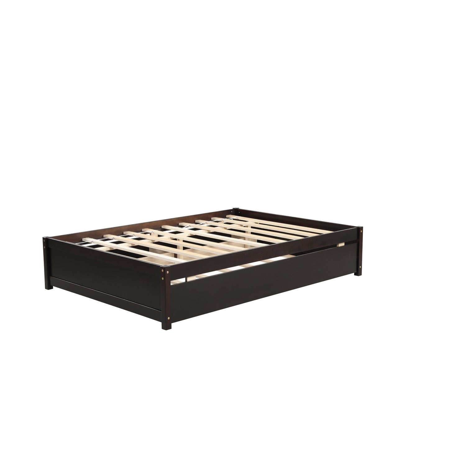 FULL BED WITH TWIN SIZE TRUNDLE AND TWO DRAWERS FOR ESPRESSO COLOR